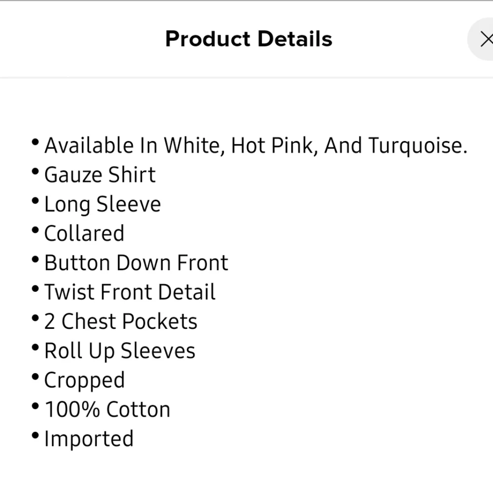 Fashion Nova Gauze Shirt - Picture 2 of 3